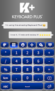 Royal Blue Keyboard Theme screenshot 1