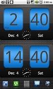 FlipClock Blue Magic Dark imagem de tela 1
