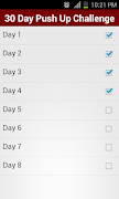 30 Day Push Up Challenge Screenshot 1