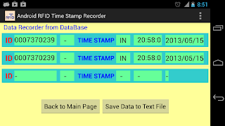 RFID Time  Attendance 截图 2