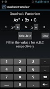 پوستر Quadratic Equation Factorizer