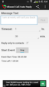 برنامه‌نما Missed Call Auto Reply عکس از صفحه