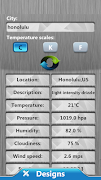Black Weather Clock Widget plakat