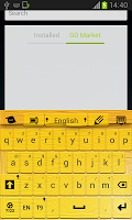 Yellow Keyboard for Android screenshot 1