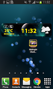 Midnight Clock Weather Widget screenshot 2