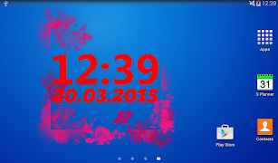 برنامه‌نما Pink Clock And Weather Widget عکس از صفحه