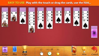 Easy Spider Solitaire Screenshot 1