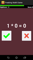 Freaking Math Game screenshot 1