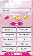 Sakura Zegar Widget Pogody plakat