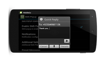 SMS Popup capture d'écran 4