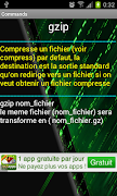 برنامه‌نما Unix Shell commands عکس از صفحه