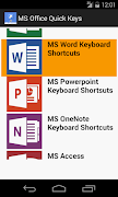 Office Shortcut keys screenshot 1