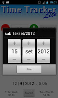 برنامه‌نما Time Tracker Lite عکس از صفحه