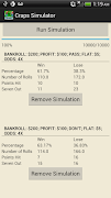 Craps Simulator - Statistics captura de pantalla 2
