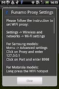 Funamo Proxy Settings syot layar 1