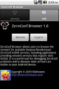ZeroConf Browser captura de pantalla 1