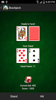 Blackjack 21 Game Free Android screenshot 1