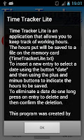 Time Tracker Lite capture d'écran 3