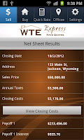 WTE Express Rate Quote capture d'écran 1