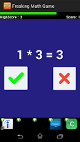 Freaking Math Game تصوير الشاشة 2