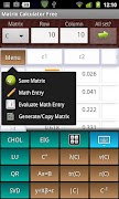 برنامه‌نما Matrix Calculator Free عکس از صفحه