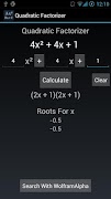 Quadratic Equation Factorizer captura de pantalla 1