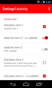 MaterialSettings sample screenshot 1
