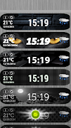 Black Weather Clock Widget スクリーンショット 1
