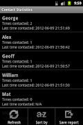 برنامه‌نما Contact Statistics عکس از صفحه