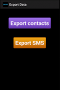 برنامه‌نما Export Contacts & Data in CSV عکس از صفحه