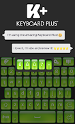 Color Green Keyboard Theme capture d'écran 5