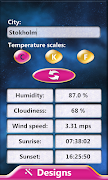 Midnight Clock Weather Widget Affiche