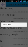 My Private NotePad ảnh chụp màn hình 1