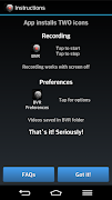 1 Schermata Background Video Recorder