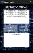 Binary ASCII ภาพหน้าจอ 1