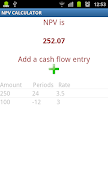 برنامه‌نما Net Present Value Calculator عکس از صفحه