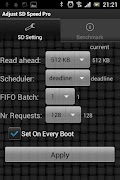برنامه‌نما Adjust SD Speed عکس از صفحه