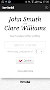 Invitedd, RSVP Wedding Planner syot layar 1