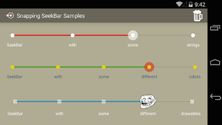 برنامه‌نما Snapping SeekBar Sample عکس از صفحه