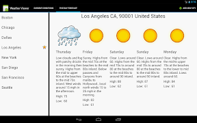 برنامه‌نما Weather Viewer For Tablets عکس از صفحه
