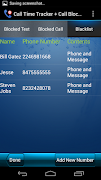 برنامه‌نما Call Time Tracker+Blocker Free عکس از صفحه