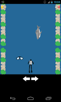 diver shark game poster