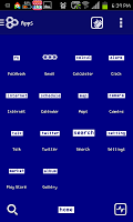 Blue screen go launcher theme imagem de tela 2