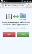 برنامه‌نما Simple Notepad Upload Addon عکس از صفحه