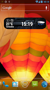Black Weather Clock Widget imagem de tela 2