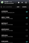 برنامه‌نما Warp - Time Zone Converter عکس از صفحه