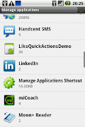 Manage Applications Shortcut スクリーンショット 1