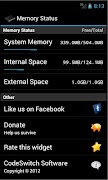 Memory Status Widget syot layar 1