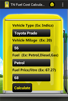 TN Fuel Cost Calculator スクリーンショット 1