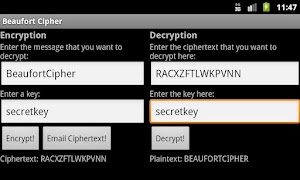 برنامه‌نما The Beaufort Cipher عکس از صفحه